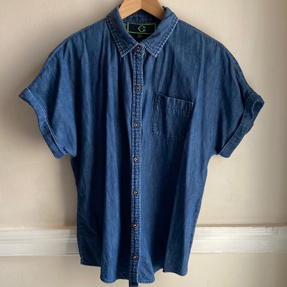 C. Wonder Chambray Denim Work Shirt XL